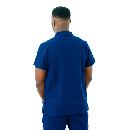 The Bo – Men’s Scrub Top – Collared Zip Front, Classic Fit