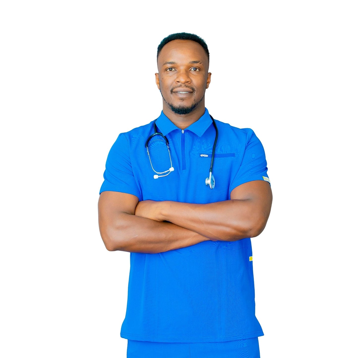 The Bo – Men’s Scrub Top – Collared Zip Front, Classic Fit