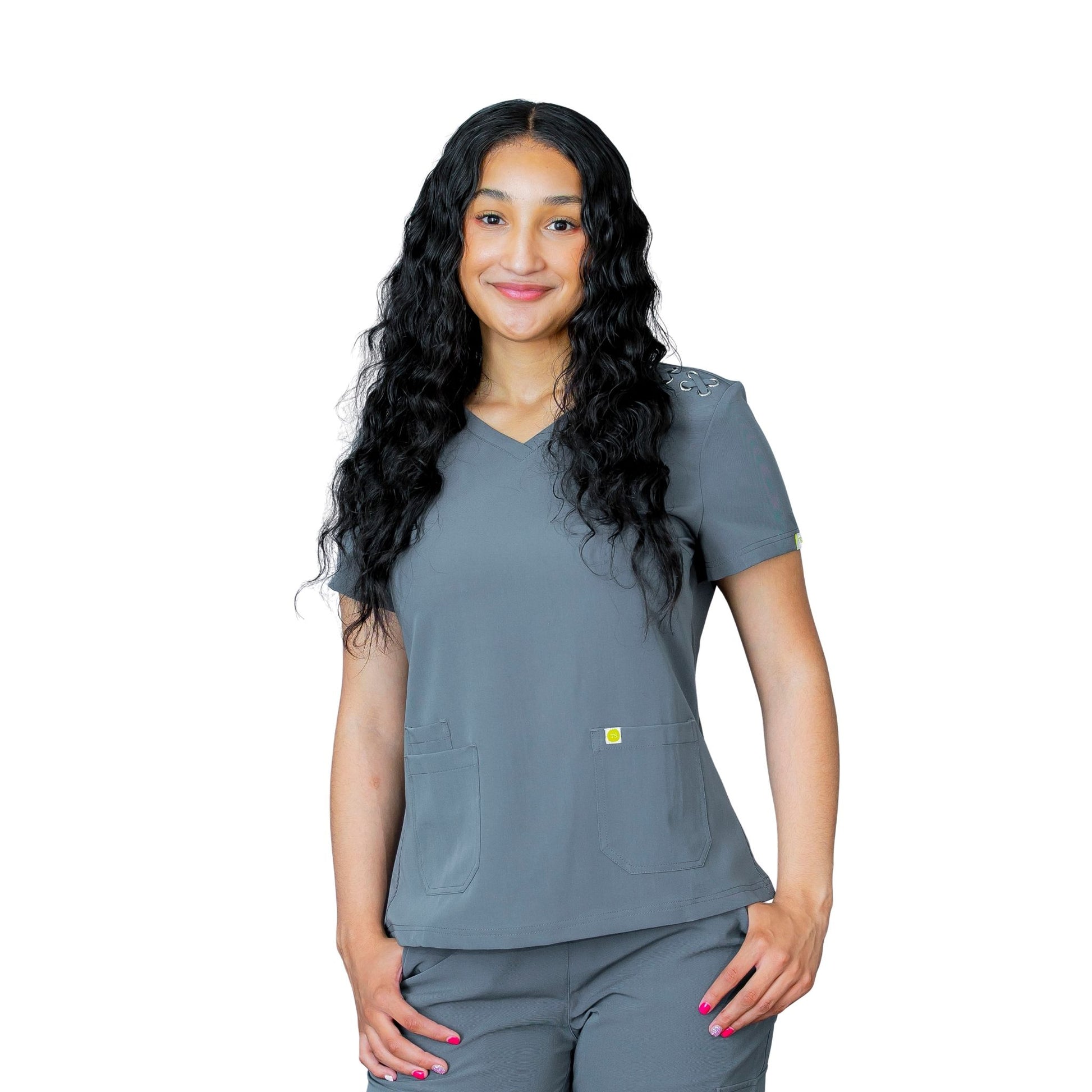 The Ivy - Women's Scrub Top – V-Neck, Modern Fit - Tulia Scrubs