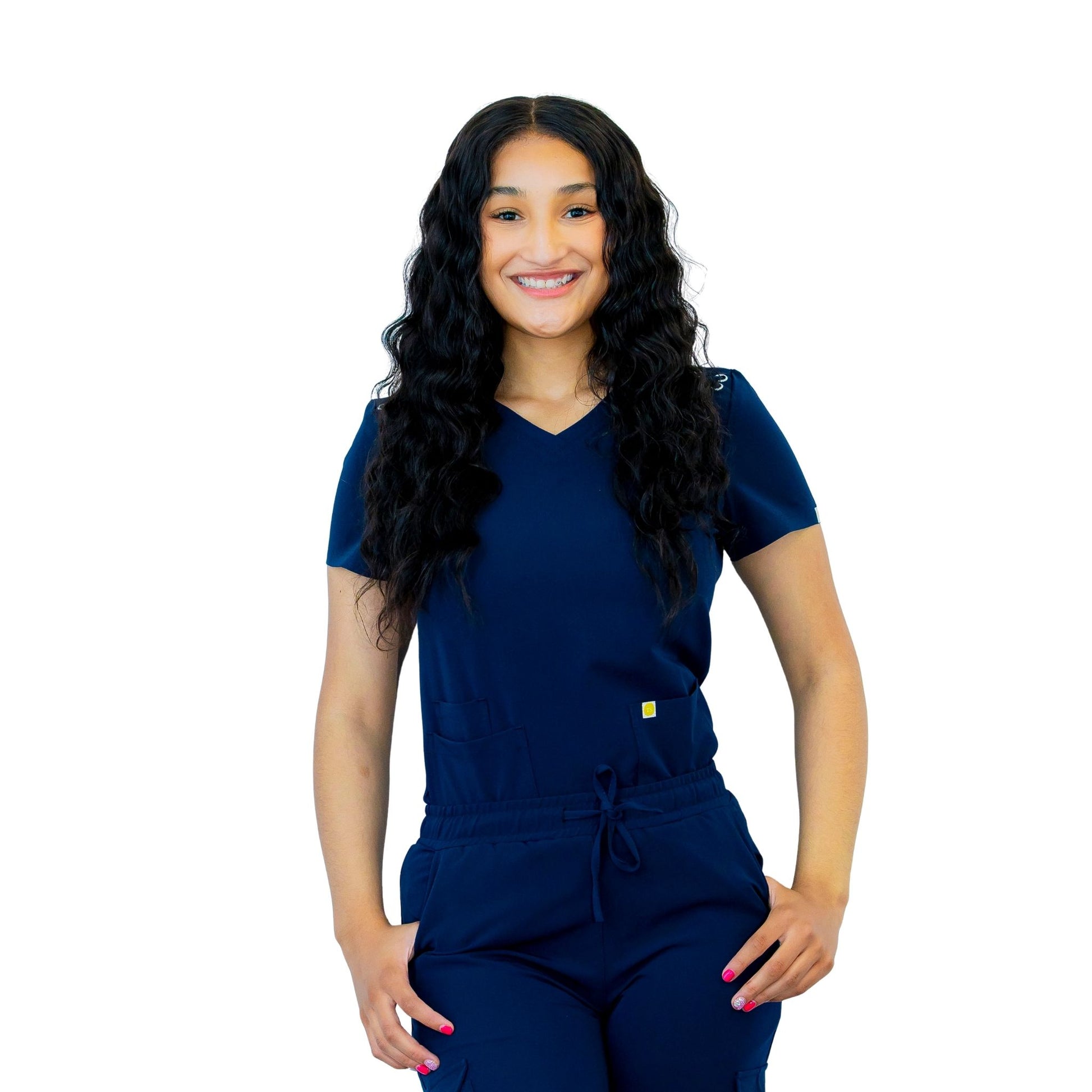 The Ivy - Women's Scrub Top – V-Neck, Modern Fit - Side View