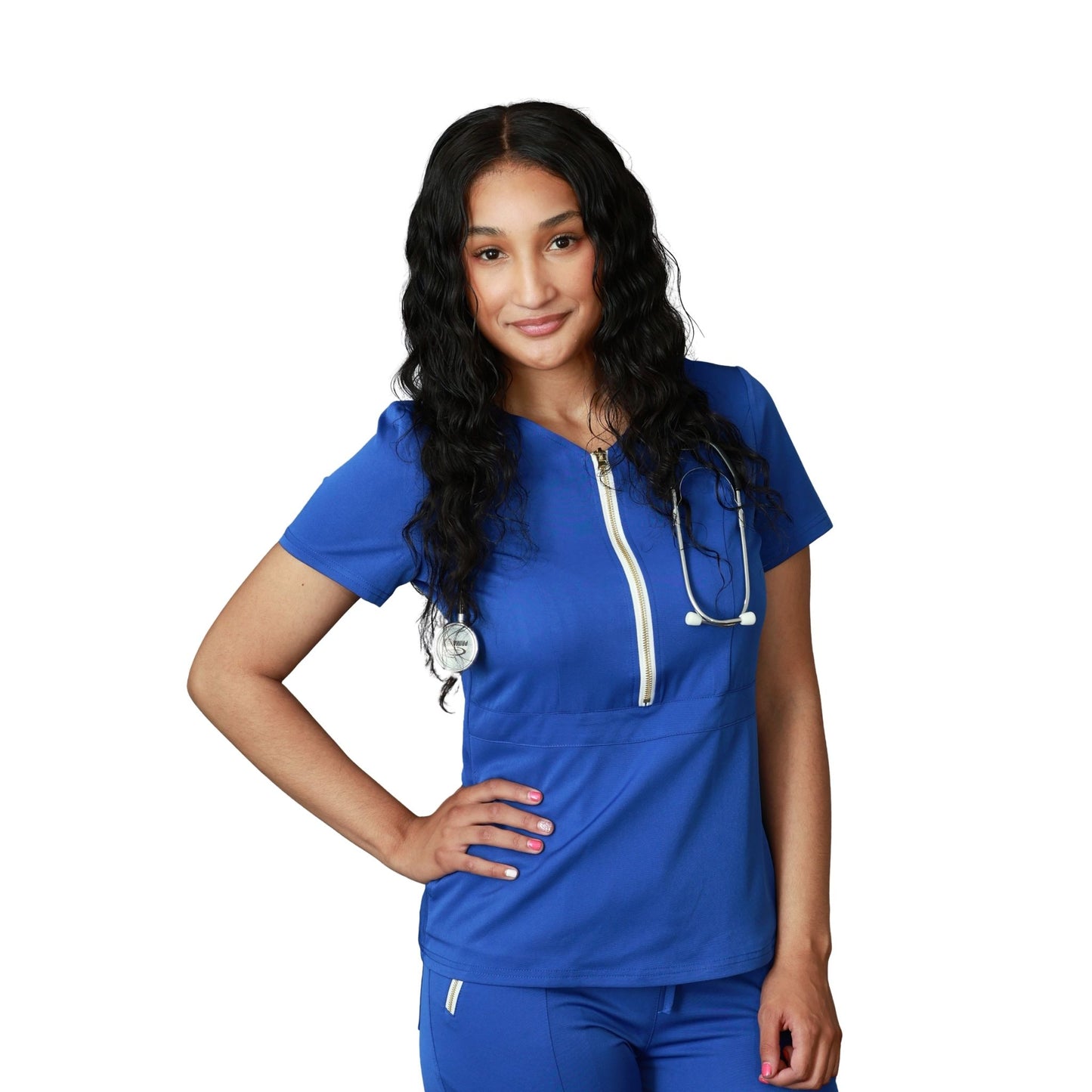 The Kiki – Women’s Scrub Top – Half Zip, Modern Fit
