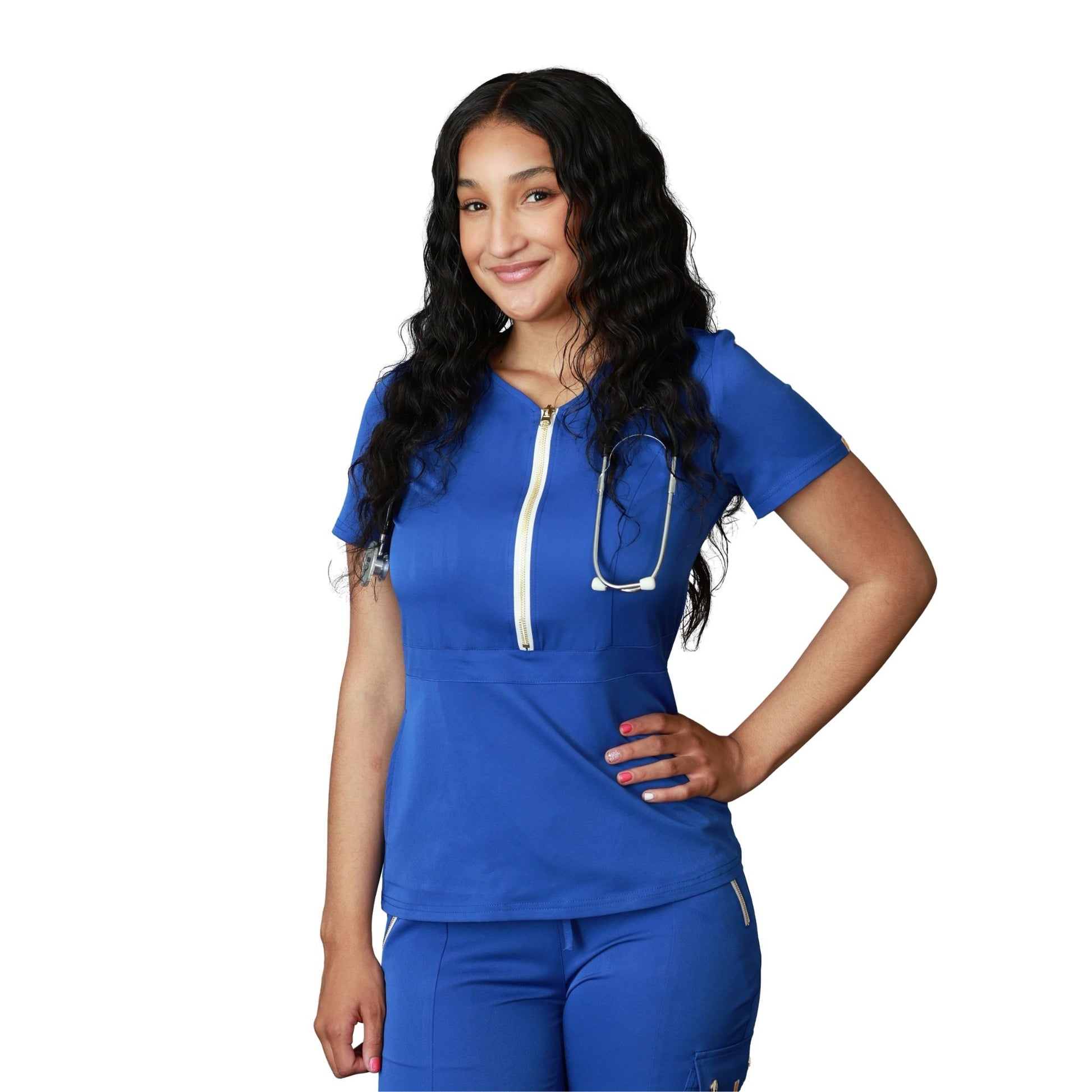 The Kiki – Women’s Scrub Top – Half Zip, Modern Fit - Image 5