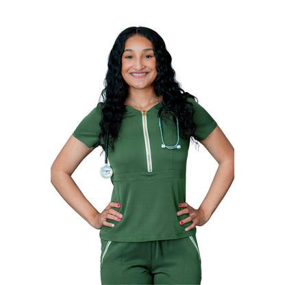 The Kiki – Women’s Scrub Top – Half Zip, Modern Fit