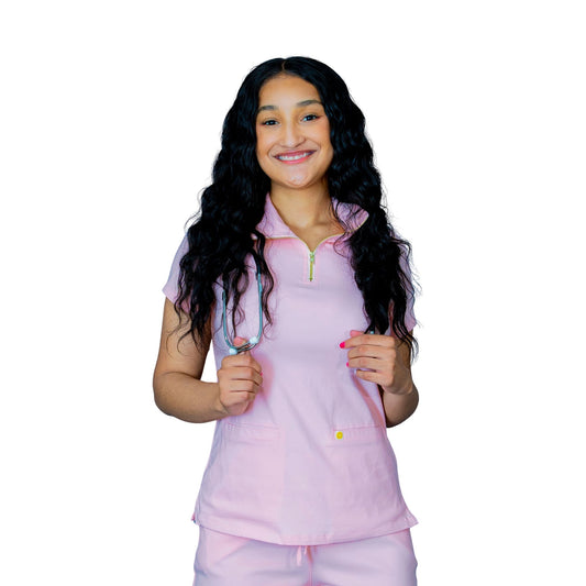 The Willow - Women’s Scrub Top - Zip Front, Modern Fit