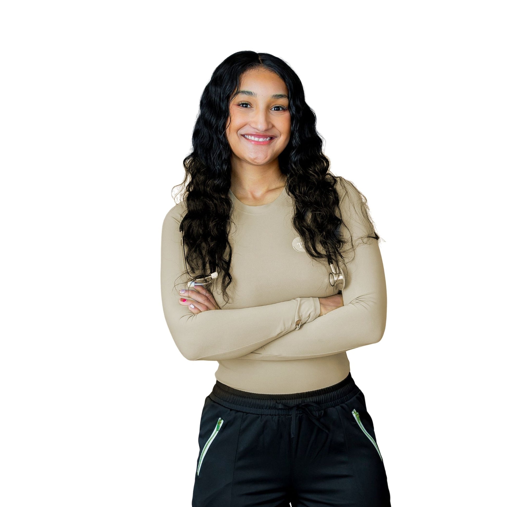 The Amara – Women’s Underscrub Top – Long Sleeve, Fitted - Image 7